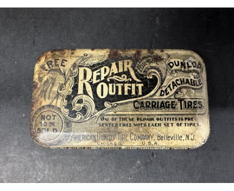 A rare late 19th Century American Dunlop Tyre Repair Outfit, produced by the Somer Bros Brooklyn New York.