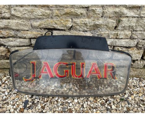 A rare Jaguar light-up neon showroom advertising sign, 36 x 19 1/4".