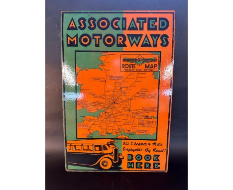 An Associated Motorways pictorial enamel advertising sign by Imperial Enamel. 20 x 30".