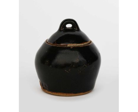 ‡ Bernard Leach CBE (1887-1979)A Leach Pottery stoneware jar and cover, shouldered form with domed cover and loop finial, inc