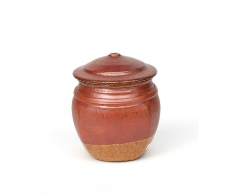 Richard Batterham (1936-2021)a salt-glaze stoneware beaten jar and cover,unsigned, incised 30, chip to inside of rim16cm. hig