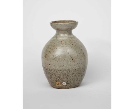 Richard Batterham (1936-2021)a salt-glaze stoneware flower bottle,unsigned, 19cm. high ProvenanceThe Estate of Richard Batter