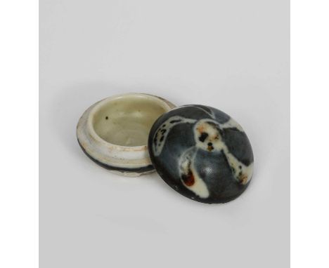 ‡ Bernard Leach CBE (1887-1979)A Leach Pottery porcelain miniature box and cover, circular form, painted with a radiating flo