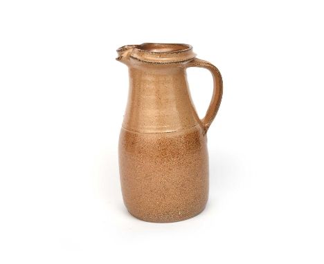 Richard Batterham (1936-2021)a salt-glaze stoneware jug, with slip band to shoulder,unsigned, incised 1927.5cm. high  Provena