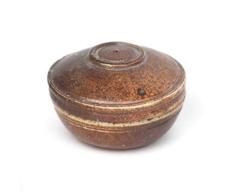 Richard Batterham (1936-2021)a salt-glaze stoneware box and cover, circularunsigned, incised 27, 9.5cm. diam. (2) ProvenanceT