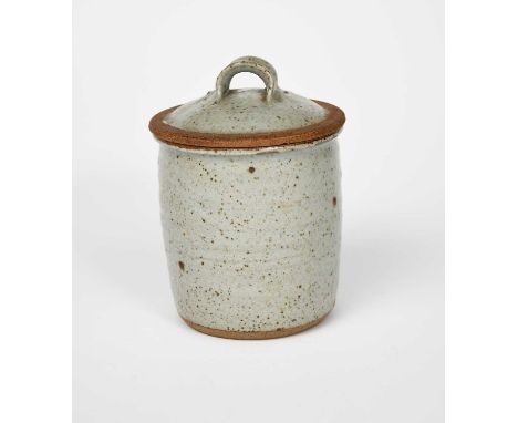 ‡ Richard Batterham (1936-2021)an early stoneware sugar jar and cover, speckled blue-grey ash glazeunsigned17cm. high (2) Pro