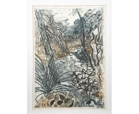 ‡ Richard Bawden RWS NEAC RE (born 1936)Floodsaquatint on paper, framedsigned in pencil Richard Bawden, 1/4060 x 41cm (image)