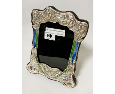 HM SILVER &amp; ENAMEL PHOTO FRAME - 20 X 15 CMS