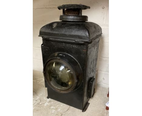 OLD RAILWAY LAMP ''THE ADLAKE NON SWEATING SIGNALING GAS LAMP''