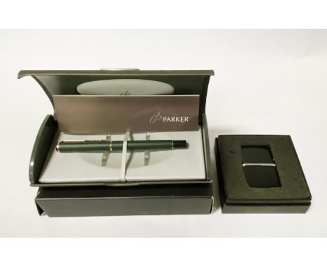 NEW PARKER PEN - BOXED WITH A TRAVEL CLOCK