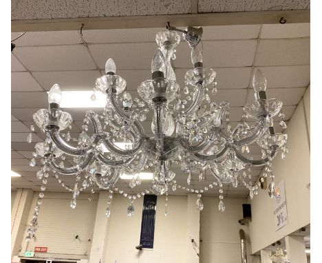 LARGE GLASS DROP CHANDELIER - 80 CMS (D)