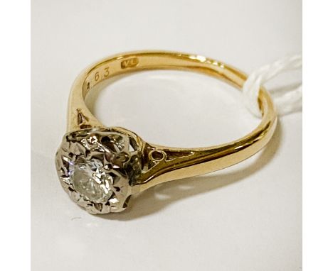 18CT GOLD DIAMOND RING SIZE K