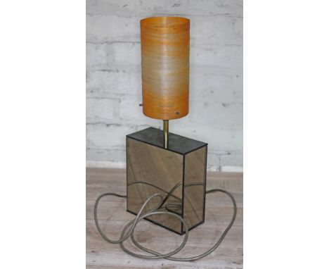 A retro 'Miros' mirrored table lamp by Lewy, height 47cm.  