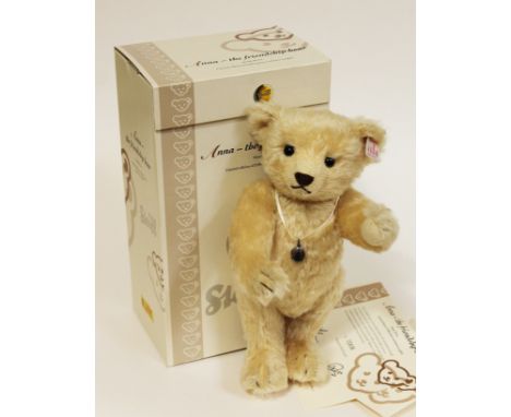 A Steiff Anne - The Friendship Bear, limited edition exclusive to QVC no1816/2005, blonde mohair teddy bear complete with pen