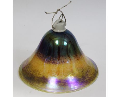 A large iridescent light fitting, diam. 22.5cm. 