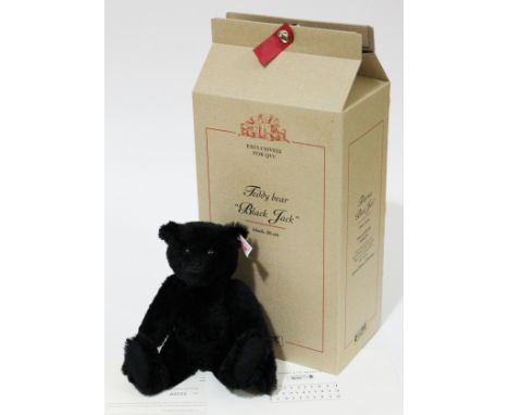 A Steiff Teddy Bear Black Jack, limited edition no1220/2004, exclusively for QVC, black mohair teddy bear complete with ear t