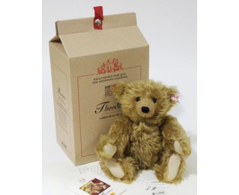 A Steiff Theodore bear, limited edition no25/2002, exclusively for QVC reddish blond mohair teddy bear complete with ear tag,