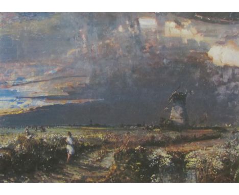 GEOFFREY CHATTEN, SIGNED LOWER LEFT, OIL ON BOARD, INSCRIBED VERSO Minsmere, 16" x 24" TOGETHER WITH A SIGNED COLOURED PRINT 