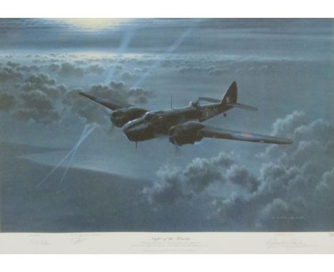 GERALD COULSON, SIGNED IN PENCIL TO MARGIN, LIMITED EDITION COLOURED PRINT, (OF 850 COPIES), "Night of the Hunter", (further 