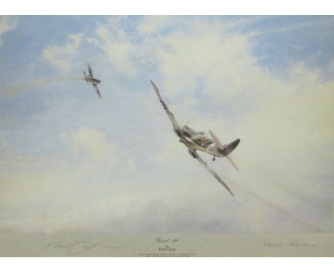 ROBERT TAYLOR, SIGNED IN PENCIL TO MARGIN, COLOURED PRINT, "Ramrod 792", (further signed in pencil to margin by W/CDR. Johnni
