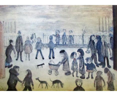 AFTER L S LOWRY, BEARS PENCIL SIGNATURE TO MARGIN, LIMITED EDITION (145/850) COLOURED PRINT, PUBLISHED BY HENRY DONNE, "The P
