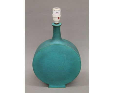 A Kingswood pottery lamp. 41 cm high overall.