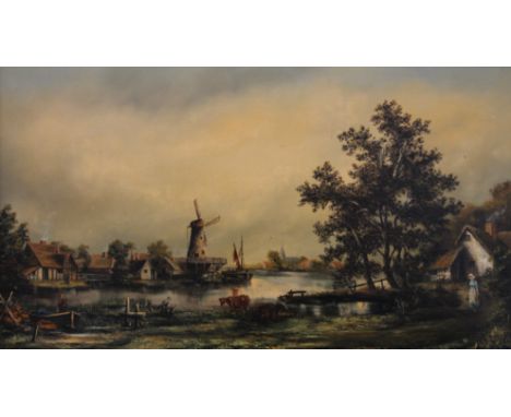 K DOUGLAS, Dutch Scene, oil on canvas, signed, framed. 106 x 67.5 cm overall.