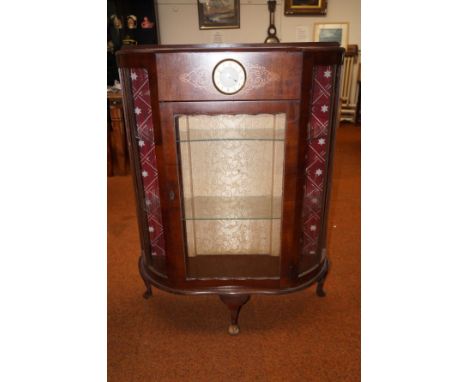 Retro walnut cabinet with inset with smiths clock 