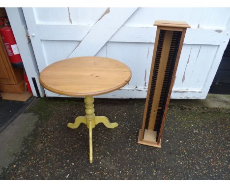 Small pine table and CD rack&nbsp;