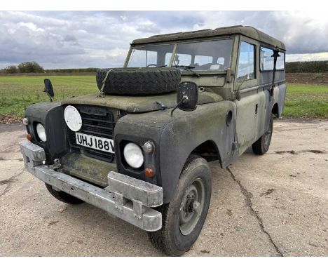 1980 Land Rover Series III 109'' LWB, 2228cc engine, reg. UHJ 188V, 7,358 miles indicated, finished in green camouflage with 