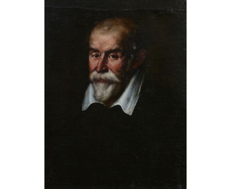 Circle of Bartolomeo Passarotti (1529-1592) - Bust portrait of a gentleman Oil on canvas 65 x 52 cm. (25 1/2 x 20 1/2 in) Wit