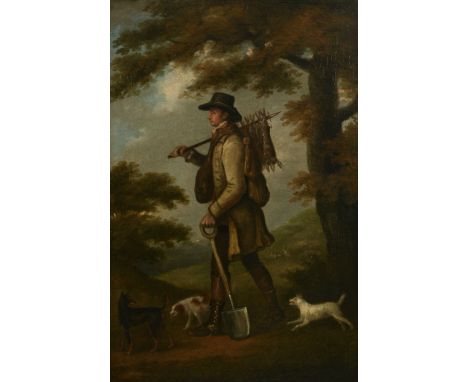 Attributed to Henry Park (1816-1871) - The Warrener, a portrait of Richard Dewe  Gamekeeper of the Hampton Lodge estate, with