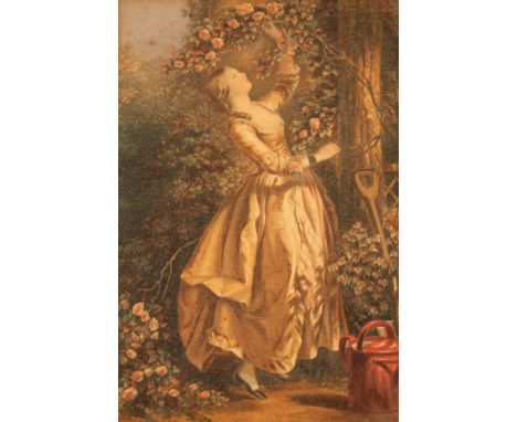 After George Baxter (1804-1867). The Reconciliation, print, number 332, 19.5cm x 16cm, and another. (2)