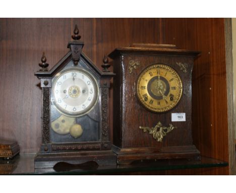 TWO UNUSUAL MANTLE CLOCK