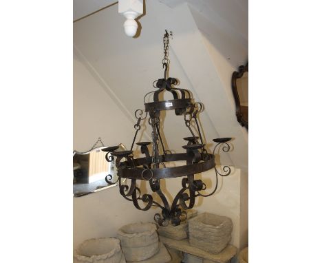 A LARGE GOTHIC STYLE CHANDELIER
