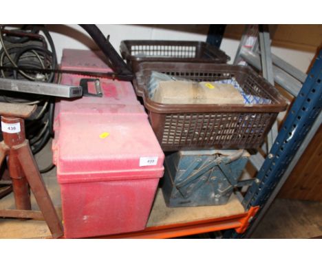 TWO TOOLS BOXES INCLUDING CONTENTS, LARGE QUANTITY OF SCREWS ETC