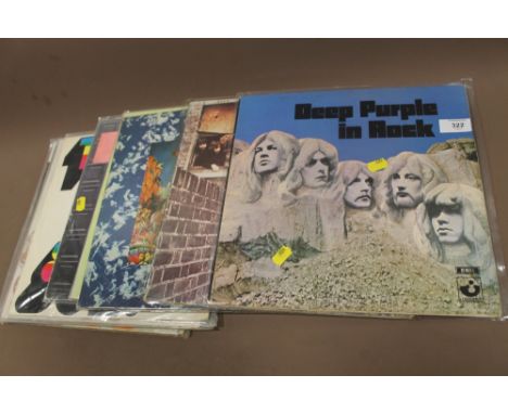 A SELECTION OF LP RECORDS TO INCLUDE DEEP PURPLE, ROLLING STONES ETC