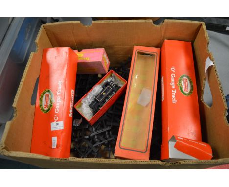 Box of O Gauge Track, and One Triang Engine