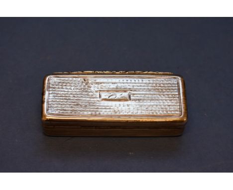 A William lV engine turned silver snuff box, by Edward Smith, 6.5cm, 56.7g. Condition Report: Marks indistinct.