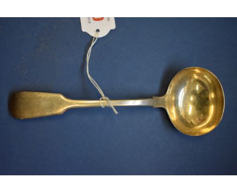 A Victorian silver fiddle pattern sauce ladle, by H Lias & Son, London 1856, 70g.