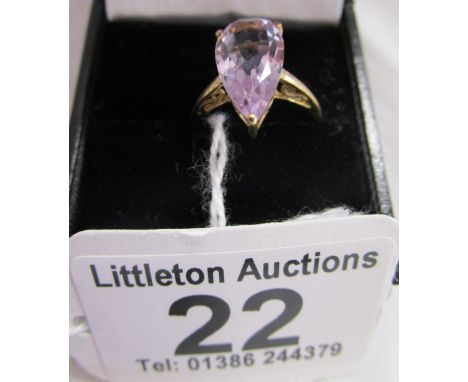 10ct amethyst set ring