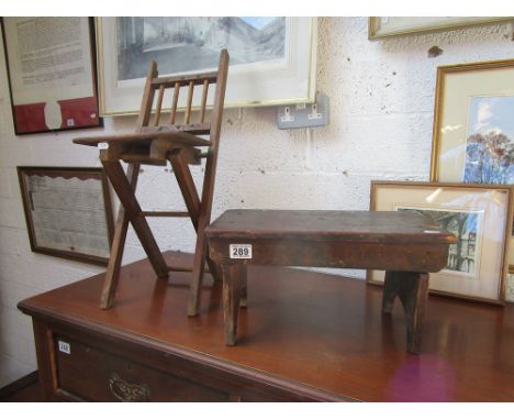 Small stool & child's chair