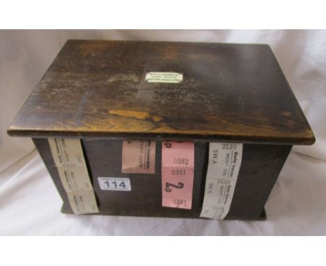 Circa 1930's ticket box with original tickets