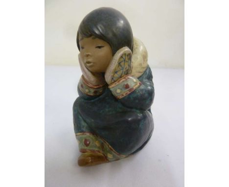 Lladro unglazed figurine of an Eskimo