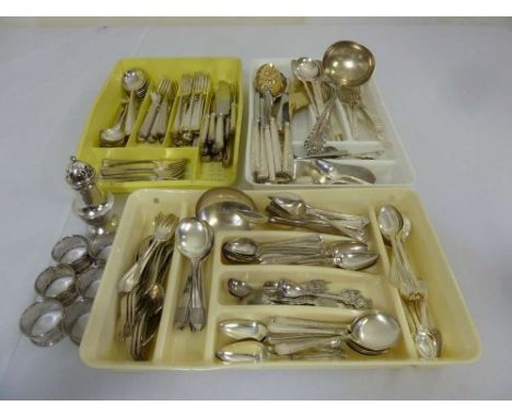 A quantity of silver plated flatware