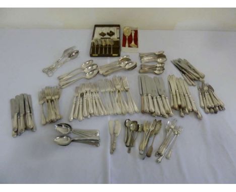 A quantity of silver plated flatware to include Mappin and Webb Princess plate