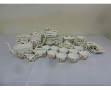 Aynsley Cottage Garden dinner service to include plates, bowls, serving dishes, cups, saucers, coffee pot, milk jug, sugar bo