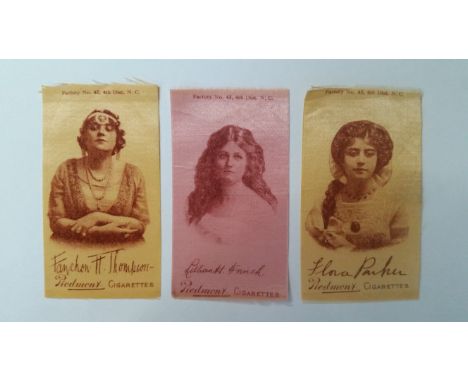 A.T.C., silks, Actresses, Light Print series, ai (1), aii (2), d (4) etc., inc. Thompson, Parker etc., some fraying, tear to 