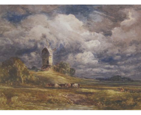 JOHN KEELEY (1849-1930) 'A Gleam of Light on a Cloudy Day'signed 'John Keeley' (lower left)watercolour14 1/2 x 19 in  (36.8 x