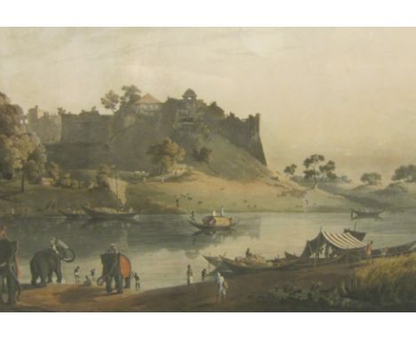 AFTER HENRY SALT (1780-1827)Ruins of the Fort at Juanpore (sic) on the River Goomtee, coloured aquatint by David Havell, publ